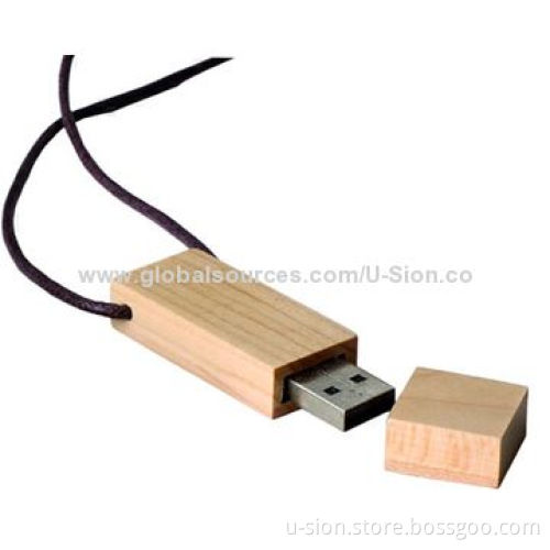 Wooden 1-64GB USB Flash Drives, Various Logos Printing Available, Support Plug-and-play Function